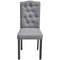 vidaXL - Eetkamerstoelen - 4 - st - stof - grijs