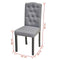 vidaXL - Eetkamerstoelen - 4 - st - stof - grijs