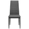 vidaXL - Eetkamerstoelen - 4 - st - stof - lichtgrijs