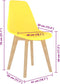 vidaXL - Eetkamerstoelen - 6 - st - kunststof - geel