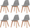 vidaXL - Eetkamerstoelen - 6 - st - kunststof - grijs