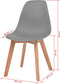 vidaXL - Eetkamerstoelen - 6 - st - kunststof - grijs