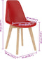 vidaXL - Eetkamerstoelen - 6 - st - kunststof - rood