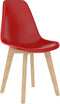 vidaXL - Eetkamerstoelen - 6 - st - kunststof - rood