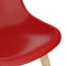 vidaXL - Eetkamerstoelen - 6 - st - kunststof - rood