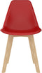 vidaXL - Eetkamerstoelen - 6 - st - kunststof - rood
