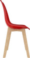 vidaXL - Eetkamerstoelen - 6 - st - kunststof - rood