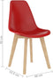 vidaXL - Eetkamerstoelen - 6 - st - kunststof - rood