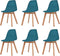 vidaXL - Eetkamerstoelen - 6 - st - kunststof - turquoise