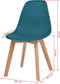 vidaXL - Eetkamerstoelen - 6 - st - kunststof - turquoise