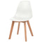 vidaXL - Eetkamerstoelen - 6 - st - kunststof - wit