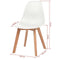 vidaXL - Eetkamerstoelen - 6 - st - kunststof - wit