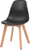 vidaXL - Eetkamerstoelen - 6 - st - kunststof - zwart