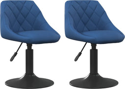 vidaXL-Eetkamerstoelen-draaibaar-2-st-fluweel-blauw
