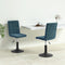 vidaXL - Eetkamerstoelen - draaibaar - 2 - st - fluweel - blauw