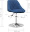 vidaXL - Eetkamerstoelen - draaibaar - 2 - st - fluweel - blauw