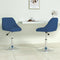 vidaXL - Eetkamerstoelen - draaibaar - 2 - st - fluweel - blauw