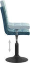 vidaXL - Eetkamerstoelen - draaibaar - 2 - st - fluweel - blauw