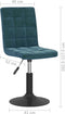 vidaXL - Eetkamerstoelen - draaibaar - 2 - st - fluweel - blauw