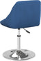 vidaXL - Eetkamerstoelen - draaibaar - 2 - st - fluweel - blauw