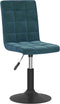 vidaXL - Eetkamerstoelen - draaibaar - 2 - st - fluweel - blauw