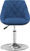 vidaXL - Eetkamerstoelen - draaibaar - 2 - st - fluweel - blauw