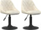 vidaXL Eetkamerstoelen draaibaar 2 st fluweel crèmekleurig
