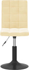 vidaXL - Eetkamerstoelen - draaibaar - 2 - st - fluweel - crèmekleurig