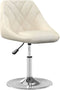 vidaXL Eetkamerstoelen draaibaar 2 st fluweel crèmekleurig