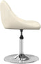 vidaXL Eetkamerstoelen draaibaar 2 st fluweel crèmekleurig