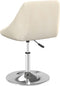vidaXL Eetkamerstoelen draaibaar 2 st fluweel crèmekleurig