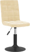 vidaXL - Eetkamerstoelen - draaibaar - 2 - st - fluweel - crèmekleurig