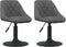 vidaXL Eetkamerstoelen draaibaar 2 st fluweel donkergrijs