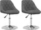 vidaXL - Eetkamerstoelen - draaibaar - 2 - st - fluweel - donkergrijs