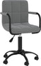 vidaXL - Eetkamerstoelen - draaibaar - 2 - st - fluweel - donkergrijs