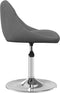 vidaXL - Eetkamerstoelen - draaibaar - 2 - st - fluweel - donkergrijs