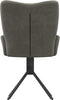 vidaXL - Eetkamerstoelen - draaibaar - 2 - st - fluweel - donkergrijs