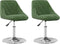 vidaXL - Eetkamerstoelen - draaibaar - 2 - st - fluweel - donkergroen