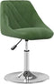 vidaXL - Eetkamerstoelen - draaibaar - 2 - st - fluweel - donkergroen