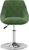 vidaXL - Eetkamerstoelen - draaibaar - 2 - st - fluweel - donkergroen