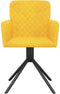 vidaXL - Eetkamerstoelen - draaibaar - 2 - st - fluweel - geel