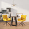 vidaXL - Eetkamerstoelen - draaibaar - 2 - st - fluweel - geel