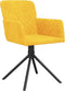 vidaXL - Eetkamerstoelen - draaibaar - 2 - st - fluweel - geel