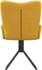 vidaXL - Eetkamerstoelen - draaibaar - 2 - st - fluweel - geel