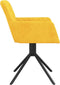 vidaXL - Eetkamerstoelen - draaibaar - 2 - st - fluweel - geel