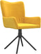 vidaXL - Eetkamerstoelen - draaibaar - 2 - st - fluweel - geel