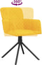 vidaXL - Eetkamerstoelen - draaibaar - 2 - st - fluweel - geel