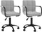 vidaXL - Eetkamerstoelen - draaibaar - 2 - st - fluweel - lichtgrijs