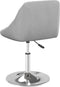 vidaXL Eetkamerstoelen draaibaar 2 st fluweel lichtgrijs