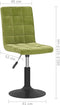 vidaXL - Eetkamerstoelen - draaibaar - 2 - st - fluweel - lichtgroen